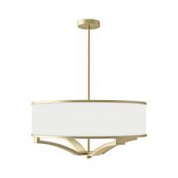 Open Design OR84818 - Lustre de haste GERDO 4xE27/12W/230V latão/branco