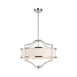 Open Design OR80919 - Lustre em haste STESSO 4xE27/15W/230V diâmetro 55 cm l. cromado/branco