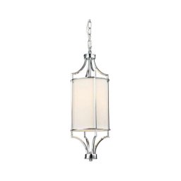 Open Design OR80551 - Lustre em corrente LUNGA 1xE27/15W/230V cromo brilhante/branco