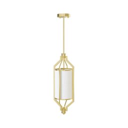Open Design OR85860 - Lustre de haste ZUNDO 1xE27/15W/230V latão/branco