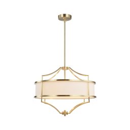 Open Design OR80933 - Lustre em haste STESSO 4xE27/15W/230V Ø 55 cm latão/branco