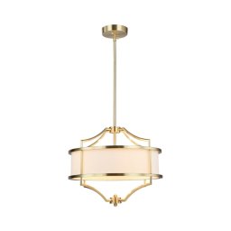 Open Design OR80926 - Lustre em haste STESSO 4xE27/15W/230V Ø 42 cm latão/branco