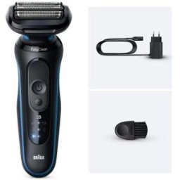 Máquina de Barbear Facial Braun Series 5 52-B1000s Recarregável 50min Seco e Molhado 3 Lâminas Carga Rápida