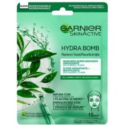 Garnier Limpeza Máscara de Tecido Super Hidratante Reequilibrante Chá Verde 28g