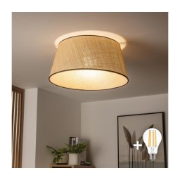 Brilagi - Lustre LED de tecto de montagem à superfície CERIA 1xE27/40W/230V Ø 50 cm bege
