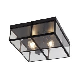 Searchlight 6769-26BK - Luz de teto FLUSH 2xE14/40W/230V preto antigo