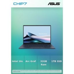 Portátil ASUS - Intel Core Ultra 7 255H / 32GB DDR5 / 1TB SSD / 14" OLED / WUXGA / WI-FI 7 / Windows 11 Home - Zenbook 14 UX3405CA-U73BOHDAB2
