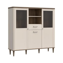 Vitrine VIRO castanha/bege