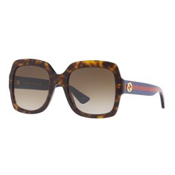 Gucci Eyewear Óculos de sol para mulheres GG0036SN 004 T54 Acetate 140 Havana