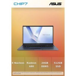 Portátil ASUS - AMD Ryzen 7 170 / 24GB DDR5 / 512GB SSD / 15.6" FHD / Wi-FI 6 / S/ Sistema Operativo - Vivobook 15 M1502NAQ-R71BLHDAS1