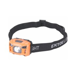 Extol - Lanterna frontal recarregável com sensor LED/3W/1200 mAh/3,7V laranja/preto