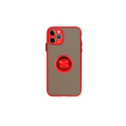 Capa Samsung Galaxy A23 5G (Samsung A236), Samsung Galaxy M13 (M135) Smoked com Anel Iman Silicone Vermelho