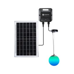 Aigostar-LED RGBW Lustre solar MESH 35W/3,7V 8000 mAh 2700K-6500K IP65 diâmetro 30 cm