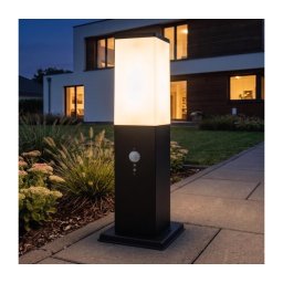 Brilagi - Lâmpada exterior com sensor NOVA 1xE27/15W/230V 40 cm IP44 preta