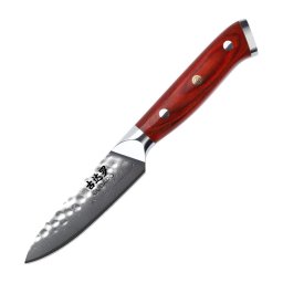 Gudaro - Faca de cozinha MIYABI em aço damasco 3,5", 67 camadas, lâmina de 9,5 cm