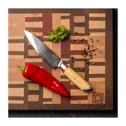 Gudaro - Faca de cozinha universal em aço damasco HIKARI 5", comprimento 12,5 cm