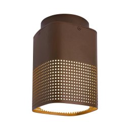 Nordlux - Candeeiro de tecto exterior SIDARA 1xE27/15W/230V IP54 castanho