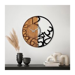 Relógio de parede diâmetro 56 cm 1xAA madeira/metal