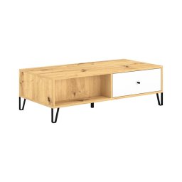 Mesa de centro SULA carvalho artisan/branco
