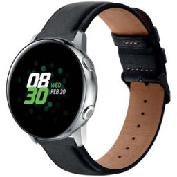 iS Bracelete Smartwatch em Pele Preto