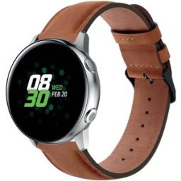 iS Bracelete Smartwatch em Pele Castanho