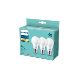 CONJUNTO 3x Lâmpada LED Philips A60 E27/10W/230V 2700K