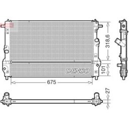 Radiador, arrefecimento do motor DENSO DRM44055