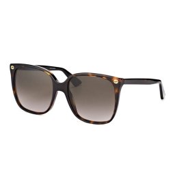 Gucci Eyewear Óculos de sol para mulheres GG0022S 003 Havana-Brown