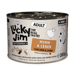 6x200g MINI Adult frango e fígado Lucky Jim comida húmida para cães