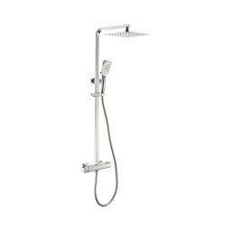 Conjunto de duche com misturador termostático NAESBY cromado brilhante