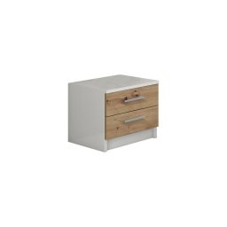 Mesa de cabeceira TOD branca/carvalho artisan