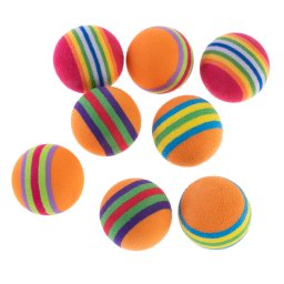 zooplus Basics conjunto de bolas de brincar para gatos Diâm. 3,4 cm 8 peças