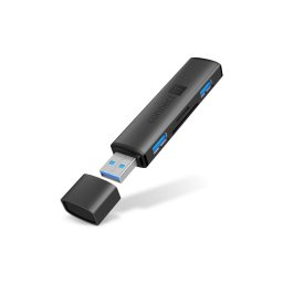CONNECT IT CHU-4060-AN - Hub USB-A com leitor de cartões de memória 4em1