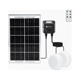 Aigostar - Candeeiro de tecto solar LED 2xLED/35W/3,7V 6000 mAh IP65 + comando remoto