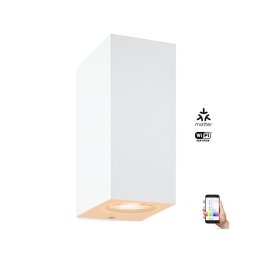 WiZ - Iluminação de parede LED RGBW com regulação UP&DOWN 2xGU10/4,7W/230V branco Wi-Fi