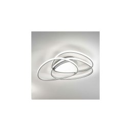 Ondaluce - Luminária de teto LED dimerizável ROSE LED/60W/230V 50x54 cm prateada