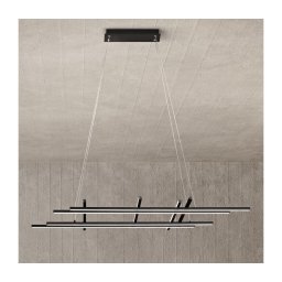 Ondaluce - Lustre LED regulável suspenso por cabo MOVIDA LED/114W/230V preto