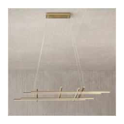 Ondaluce - Lustre LED regulável suspenso por cabo MOVIDA LED/114W/230V dourado