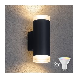Brilagi -LED RGBW Aplique de parede para exterior MATERA 2xGU10/4,8W/230V antracite IP54