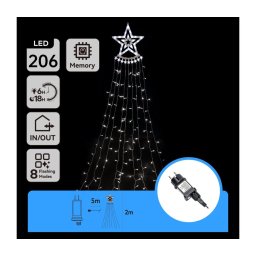 Aigostar - LED Decoração de Natal para exterior LED/3,6W/230V 2m IP44 branco frio
