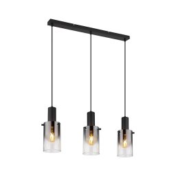 Globo 15907-3H - Candeeiro suspenso FLORENTINA 3xE27/40W/230V preto
