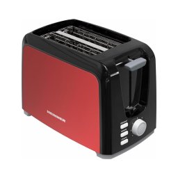 Heinner HTP-700BKRD - Torradeira para 2 fatias 700W/230V vermelho/cromado fosco