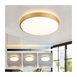Brilagi - Luminária LED regulável GLASS POOL DOUBLE LED/48W/230V 40 cm dourada + controlo remoto