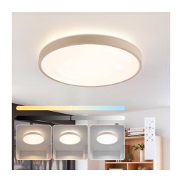 Brilagi - Luminária LED com dimmer GLASS POOL DOUBLE LED/60W/230V 50 cm bege + comando remoto