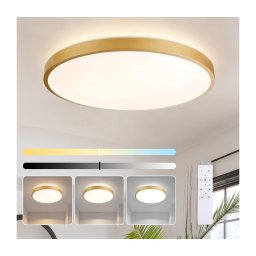 Brilagi - Luminária LED com dimmer GLASS POOL DOUBLE LED/80W/230V 60 cm dourada + controlo remoto