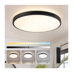 Brilagi - Luminária LED dimerizável GLASS POOL DOUBLE LED/80W/230V 60 cm preta + comando remoto