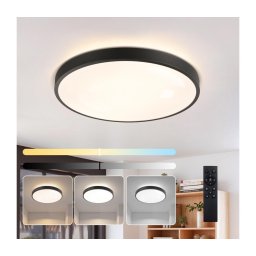 Brilagi - Luminária LED dimerizável GLASS POOL DOUBLE LED/60W/230V 50 cm preta + controlo remoto