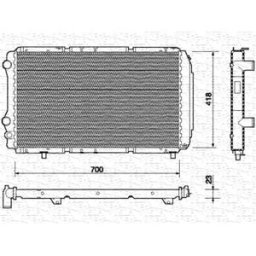 Radiador, arrefecimento do motor MAGNETI MARELLI 350213706000