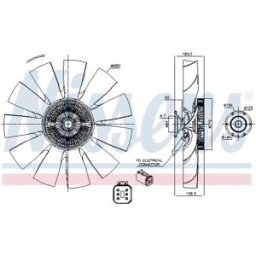 Embraiagem, ventilador do radiador NISSENS 86167