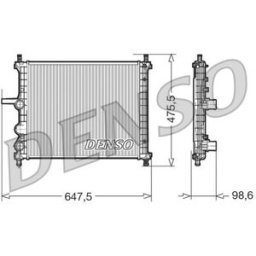 Radiador, arrefecimento do motor DENSO DRM09038
